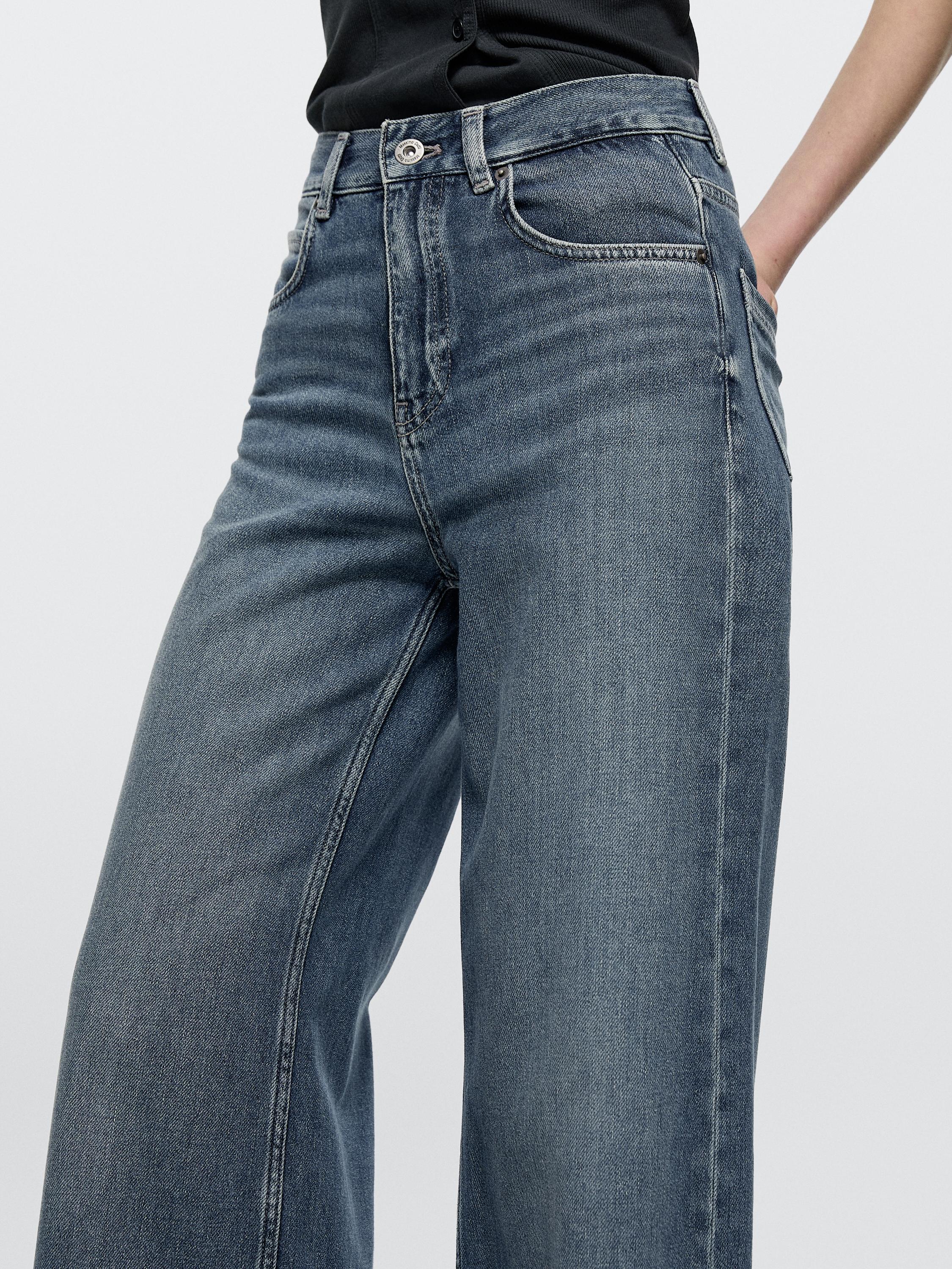 Jean wide leg taille haute